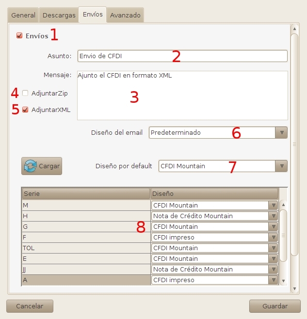 Configuracion envios automaticos del programa para facturacion electronica