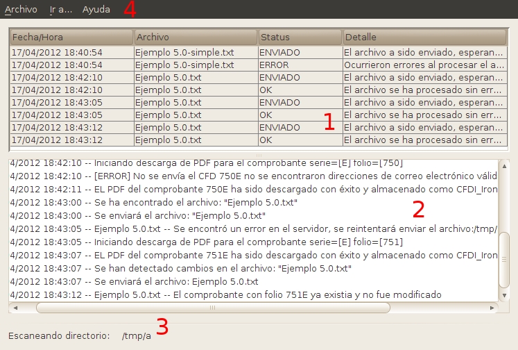 Pantalla Principal programa facturacion electronica